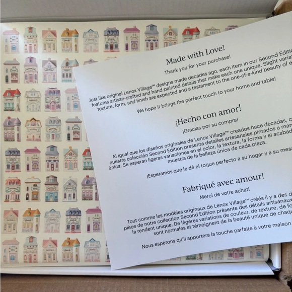 Charming 2025 LENOX Spice Village Pink and White Salt and Pepper Shaker Set - Picture 5 of 7